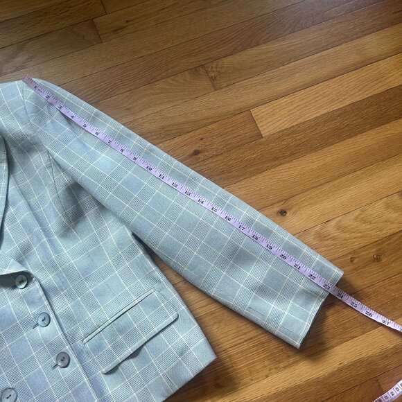 Grey Vintage Plaid Blazer - Picture 10 of 10